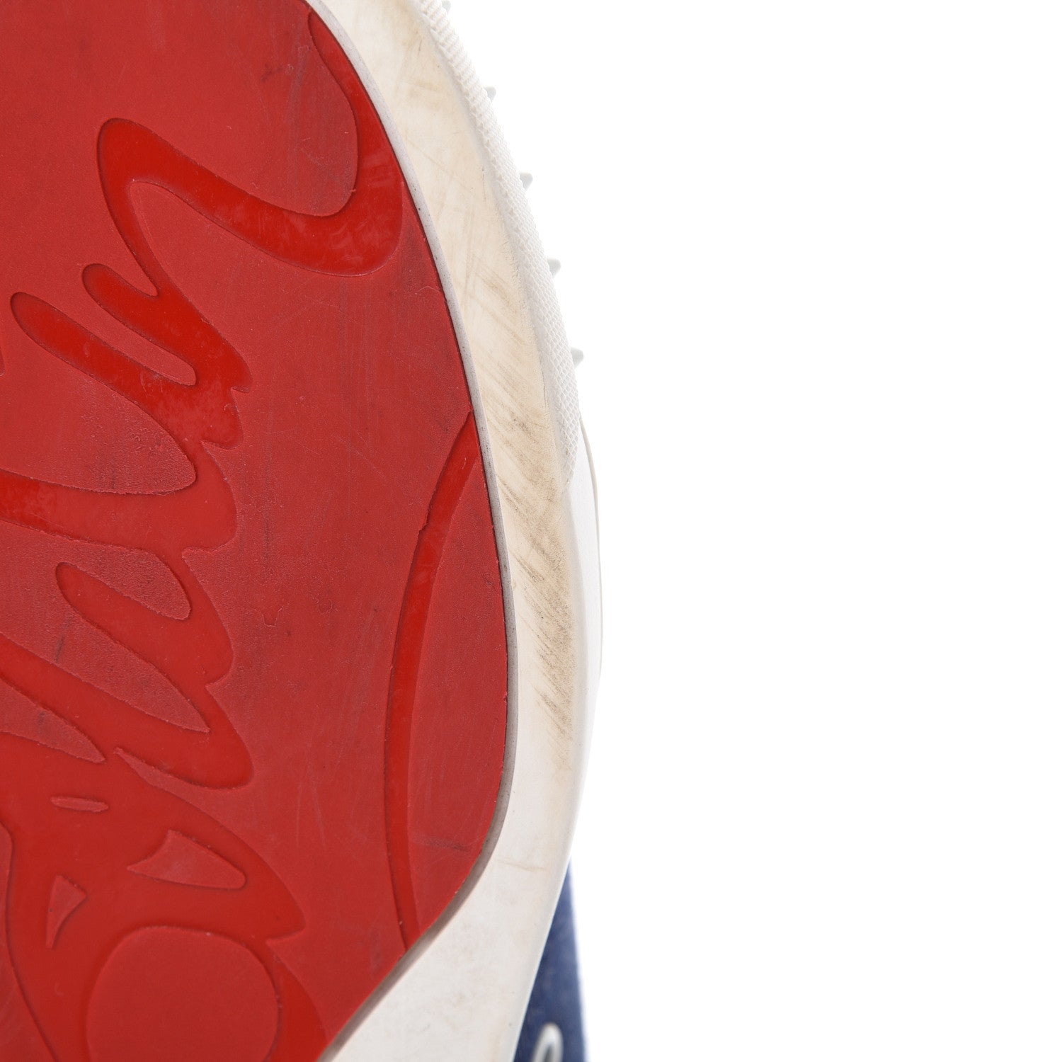 Christian Louboutin Denim Velours Spikes Vieira Flat Sneaker 41 Navy Latte 10 of 12