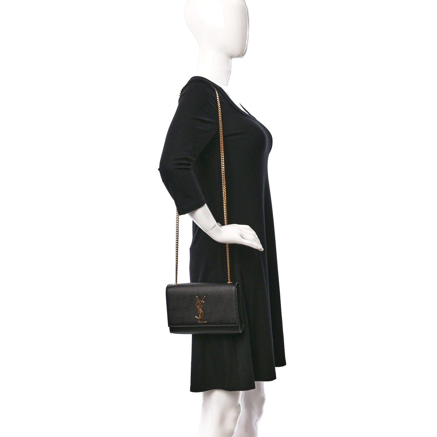 Grain De Poudre Small Monogram Kate Satchel Black