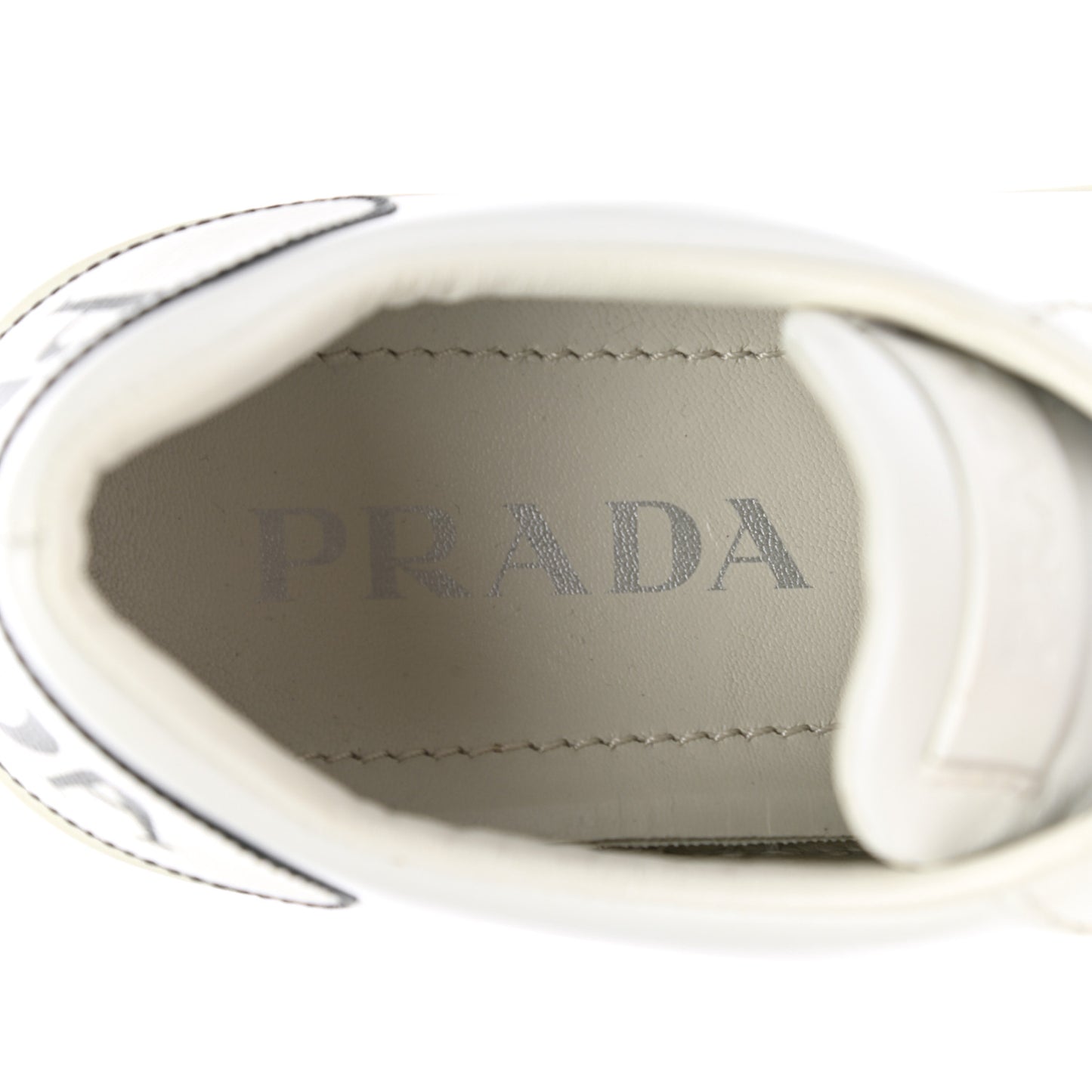 Calfskin Logo Speech-Bubble Sneakers 35 White Black