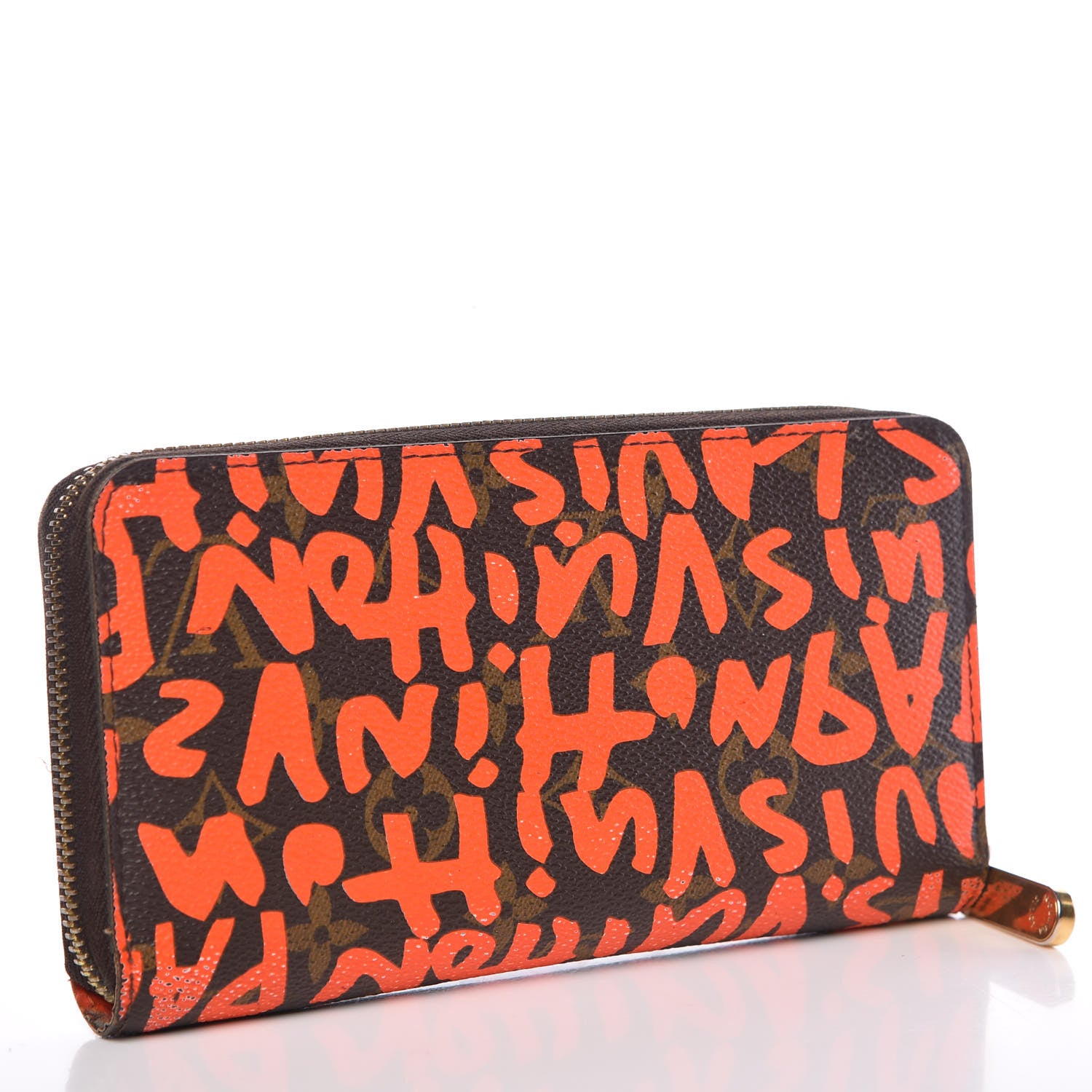 Louis Vuitton Monogram Graffiti Zippy Wallet Orange 3 of 9