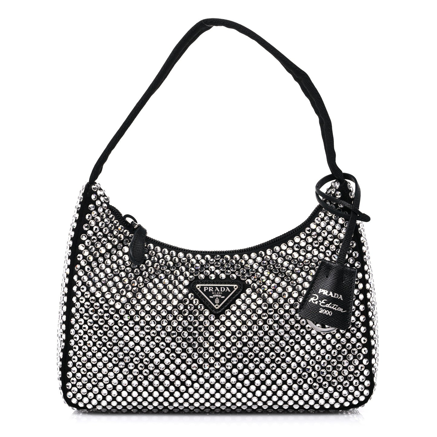 Satin Crystal Mini Re-Edition 2000 Bag Cristal