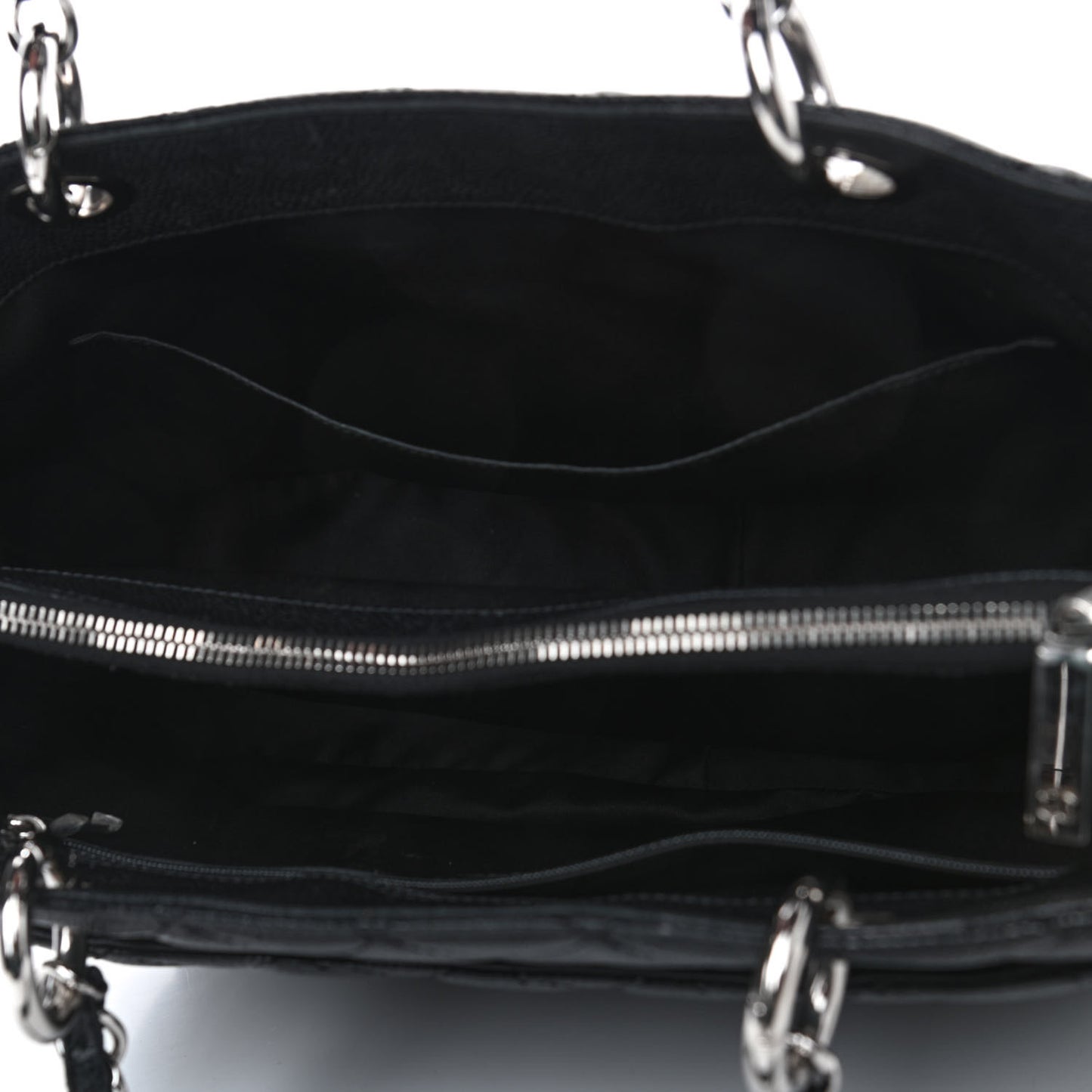 Caviar Quilted Grand Shopping Tote GST Black