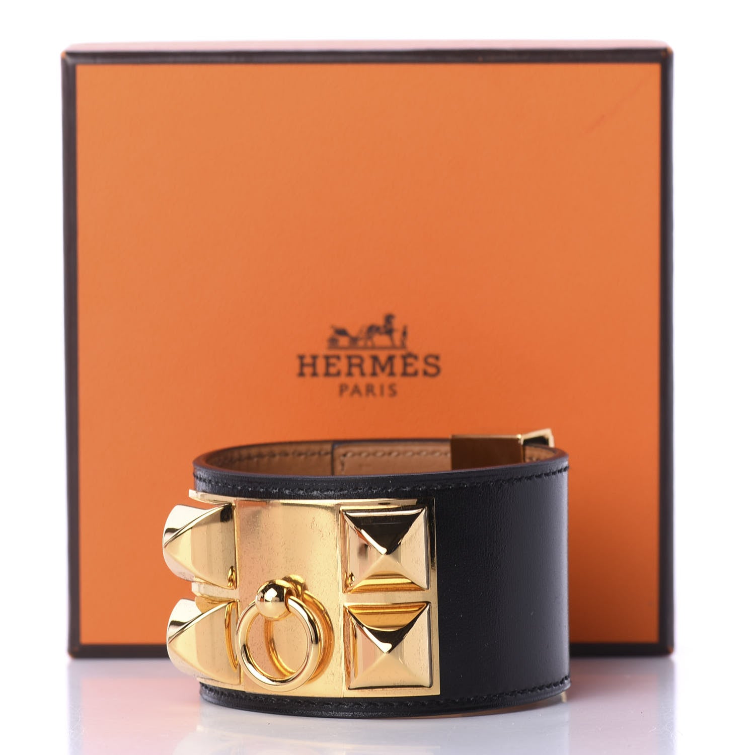 Hermes Box Collier de Chien CDC Bracelet S Black 9 of 9