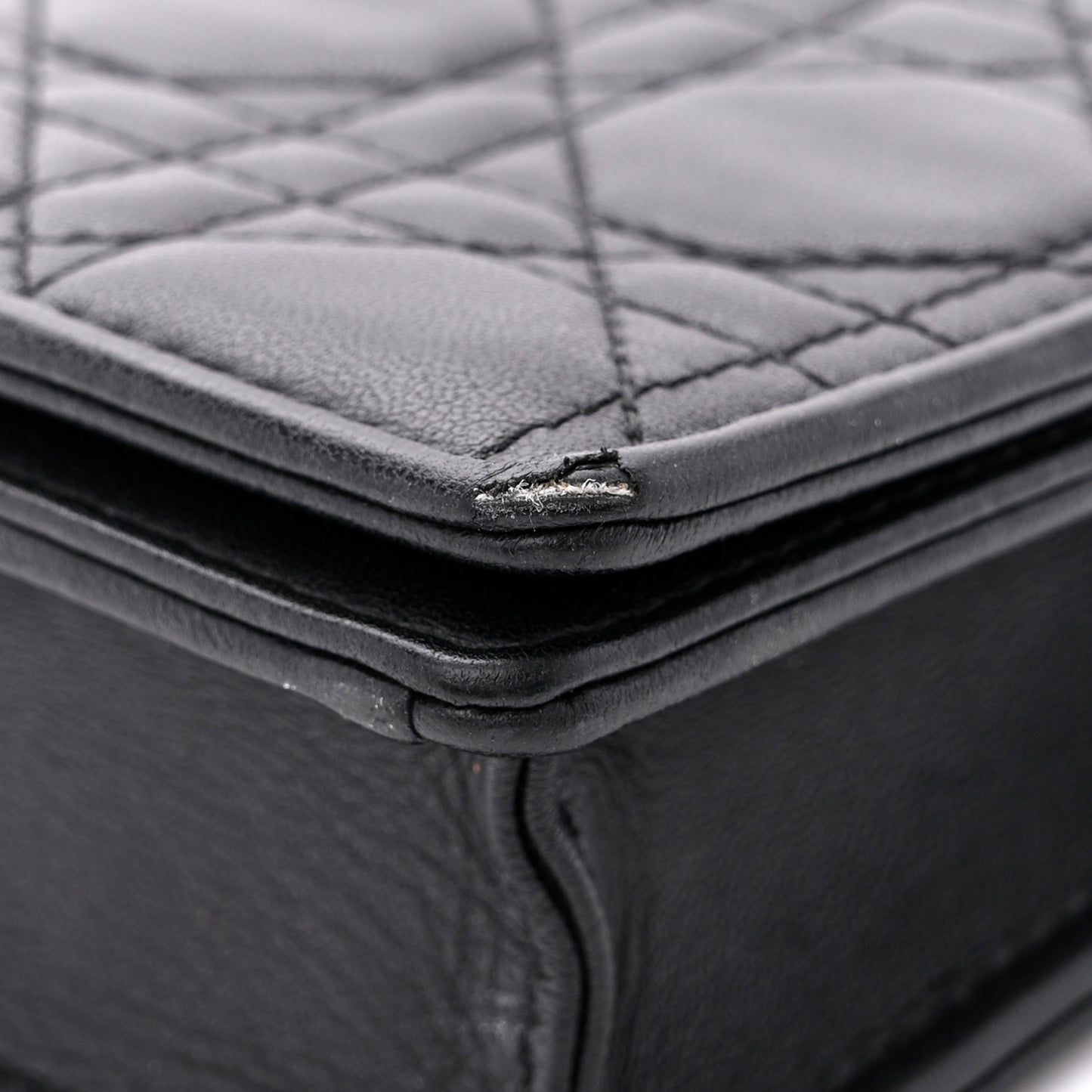 Lambskin Cannage Lady Dior Pouch Black