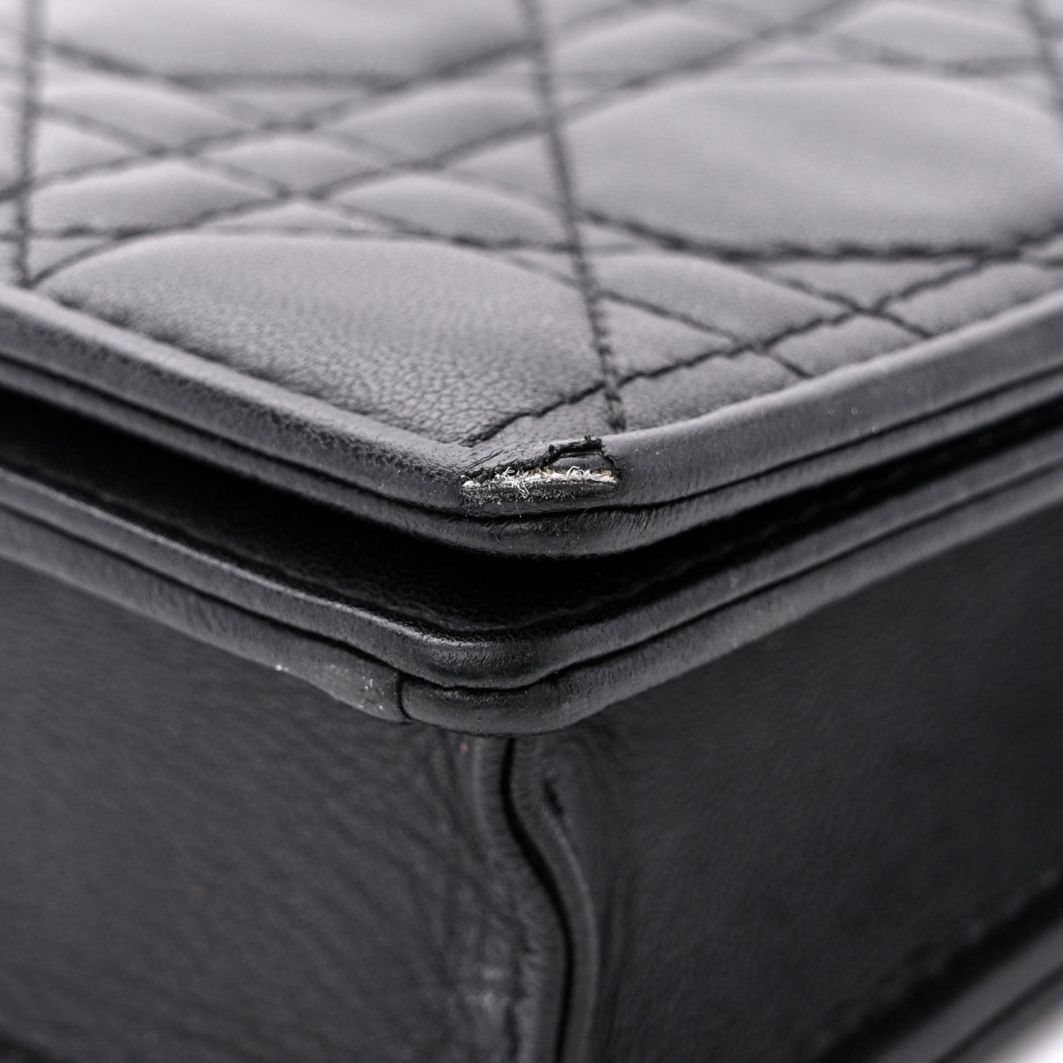 Christian Dior Lambskin Cannage Lady Dior Pouch Black 18 of 20