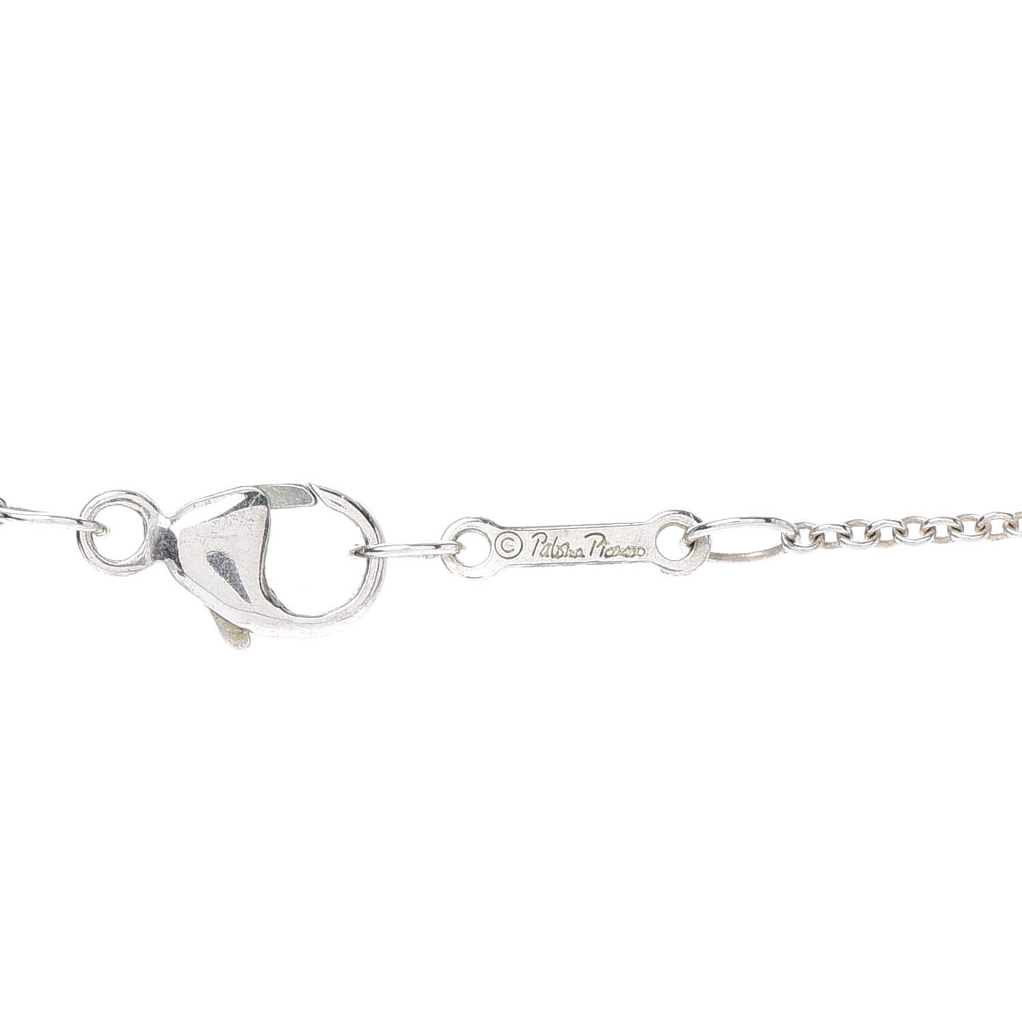 Sterling Silver Rock Crystal Black Onyx Paloma Picasso X Necklace