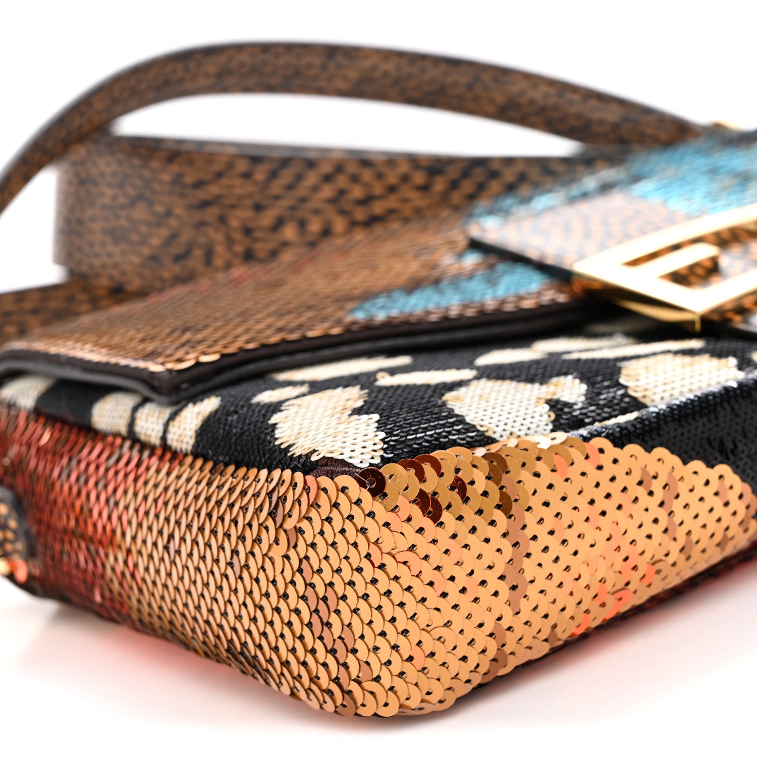 Fendi Night Butterfly Sequin Baguette Multicolor 9 of 11