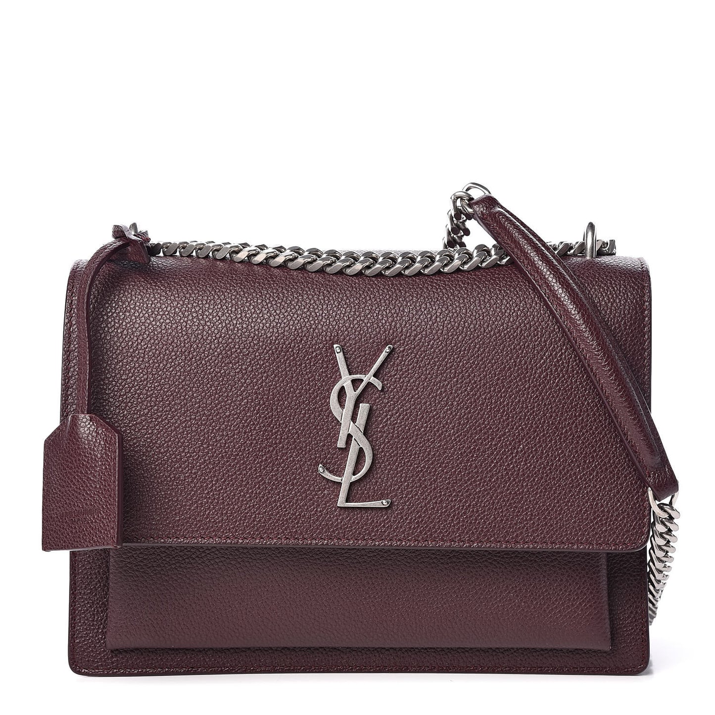 Grained Calfskin Medium Monogram Sunset Bordeaux