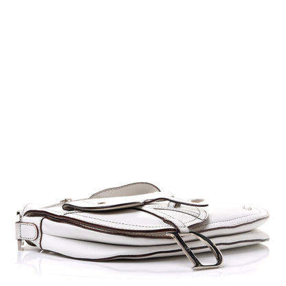 Christian Dior Grained Calfskin Saddle Pouch White 4 of 17