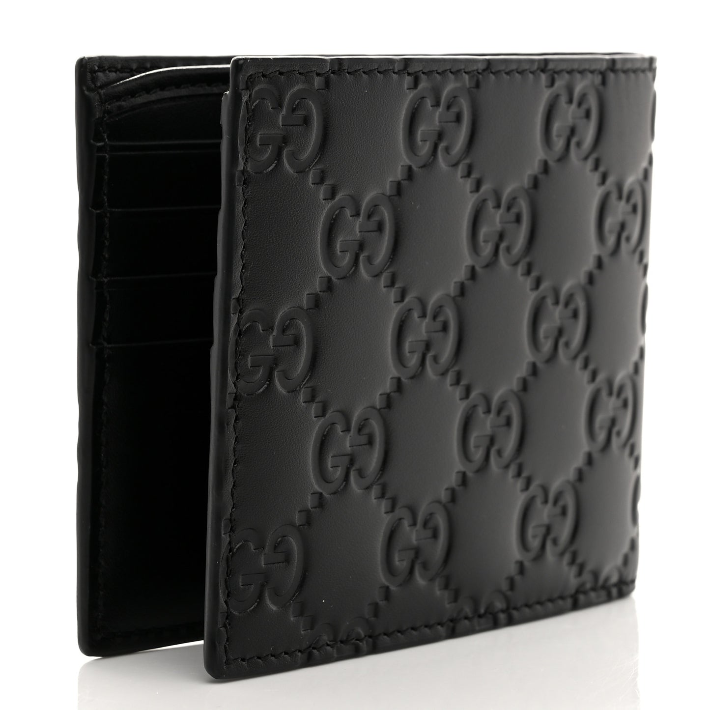 Guccissima Signature Dorian Bi-Fold Wallet Black