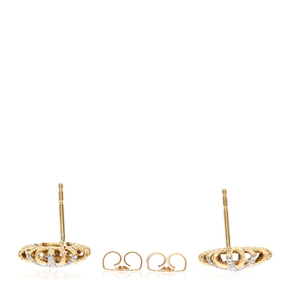 David Yurman 18K Yellow Gold Diamond 14mm Starburst Earrings 3 of 4