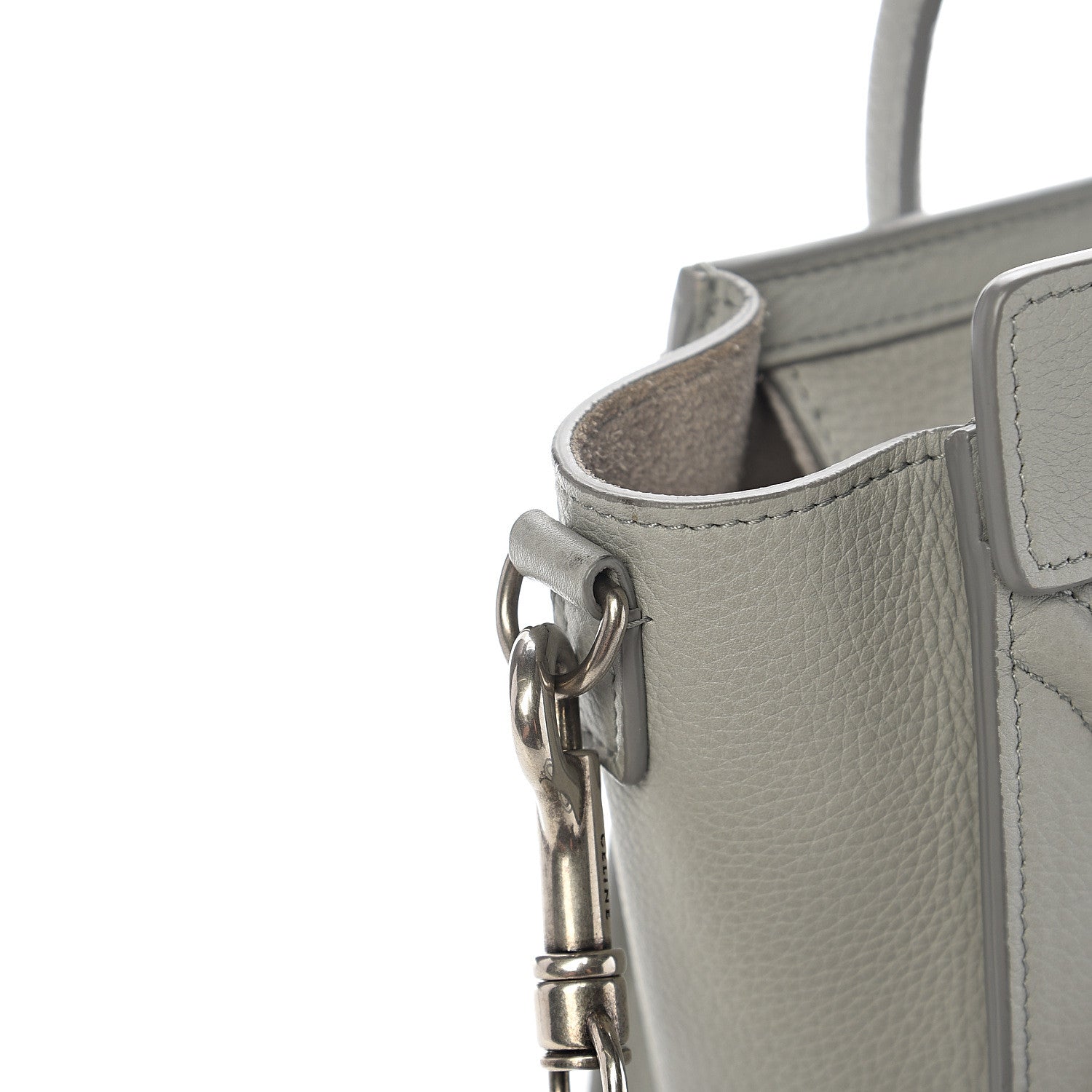 Celine Drummed Calfskin Nano Luggage Lune 7 of 11