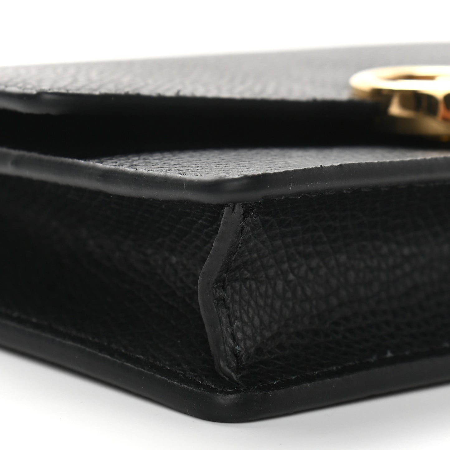 Vitello Cruise F is Fendi Geometric Flap Wallet on Chain Black