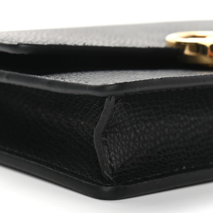 Fendi Vitello Cruise F is Fendi Geometric Flap Wallet on Chain Black 8 of 9