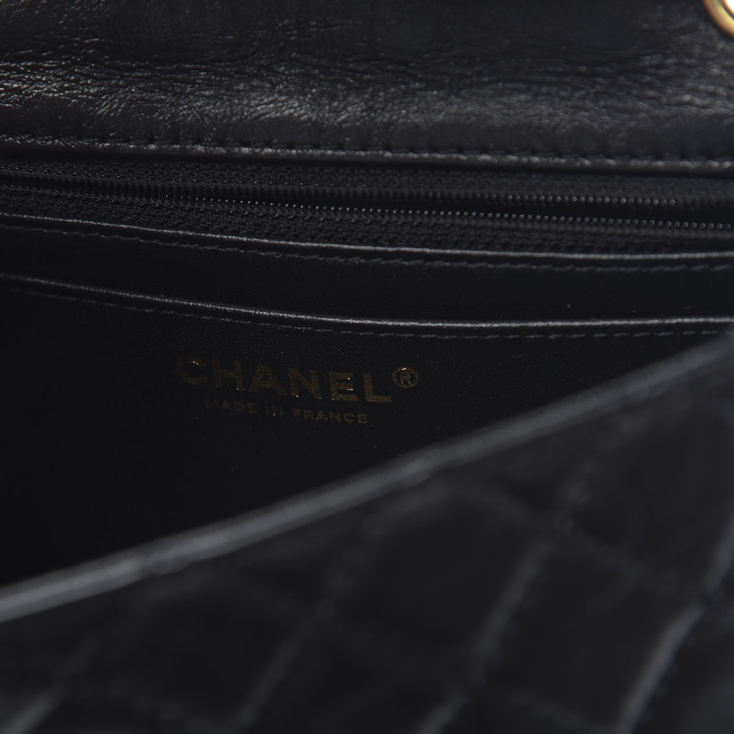 Chanel Aged Calfskin Quilted 2.55 Reissue Mini Flap Black 6 of 11