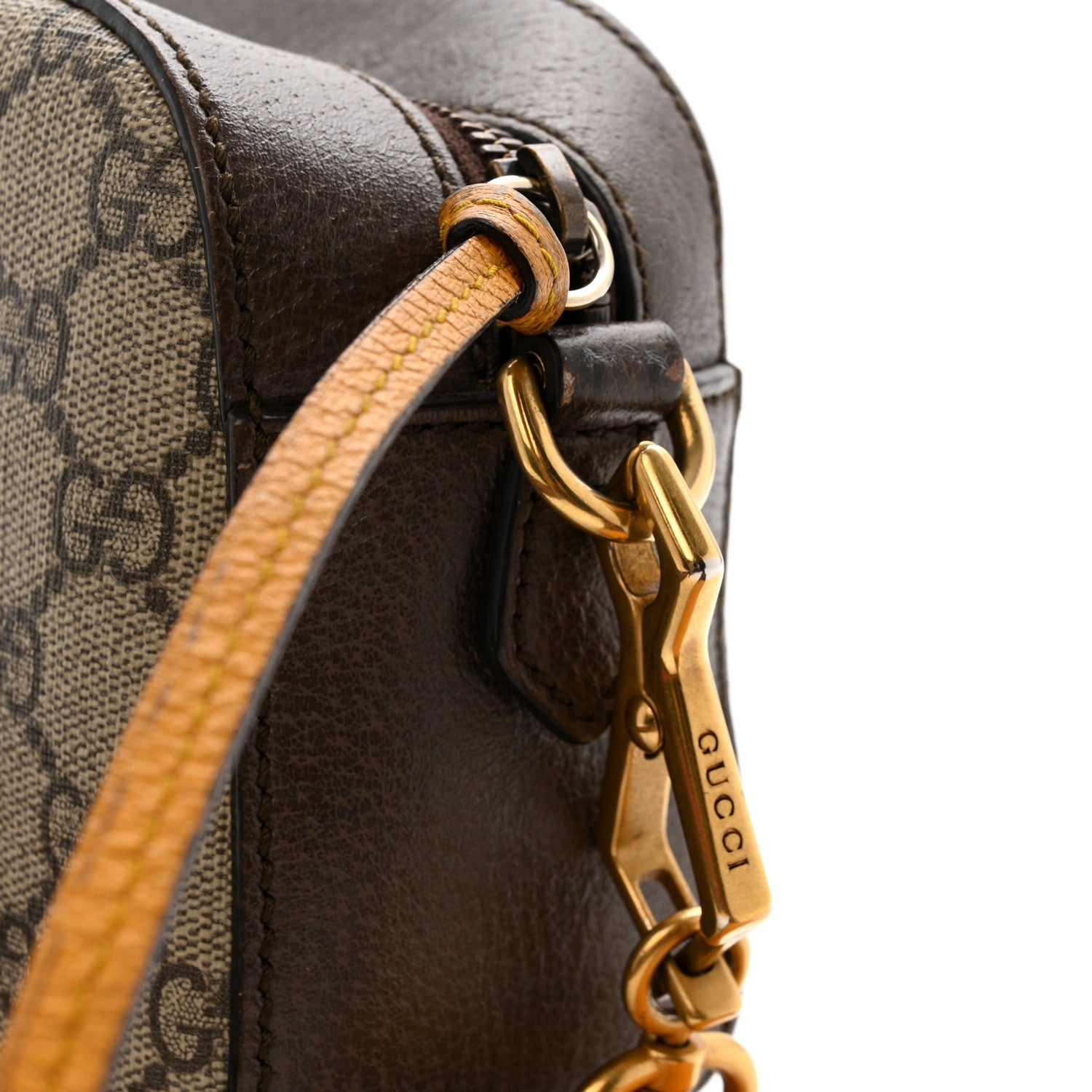 Gucci GG Supreme Monogram Web Neo Vintage Shoulder Bag Beige New Acero Crop 14 of 15