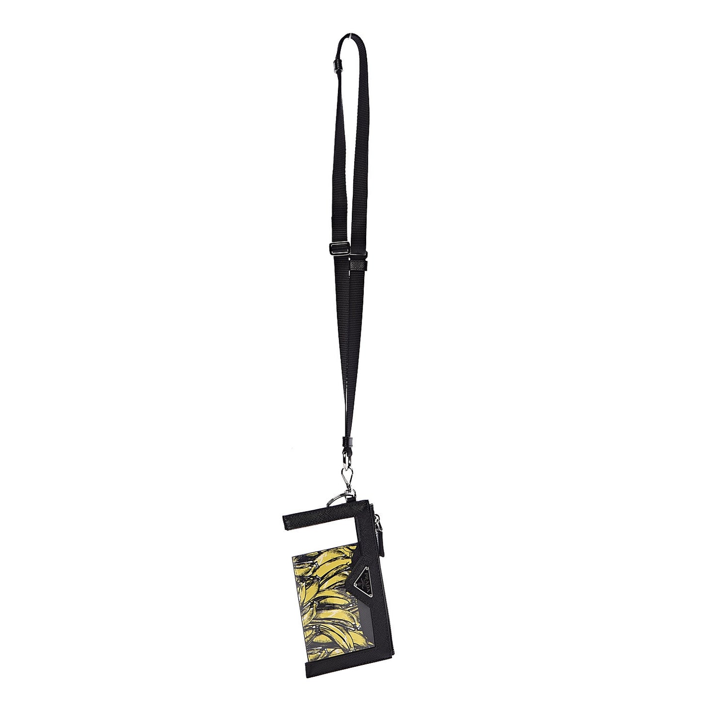 Saffiano PVC Banana Print Card Holder