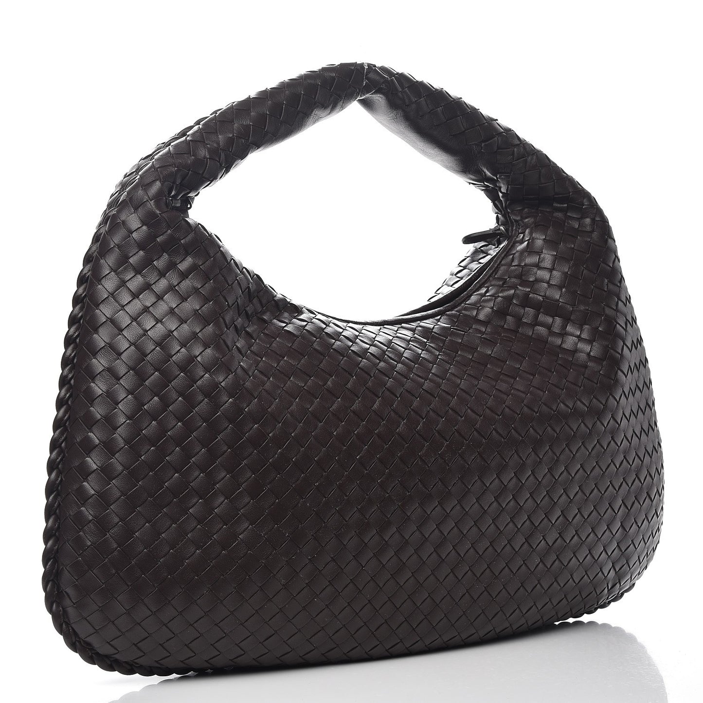 Nappa Intrecciato Large Veneta Hobo Ebano