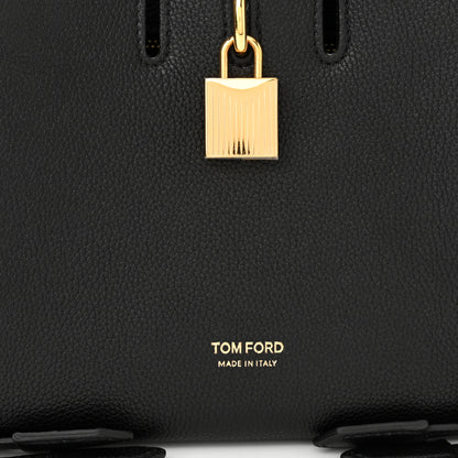 Tom Ford Grained Calfskin Small Padlock Top Handle Bag Black 8 of 11