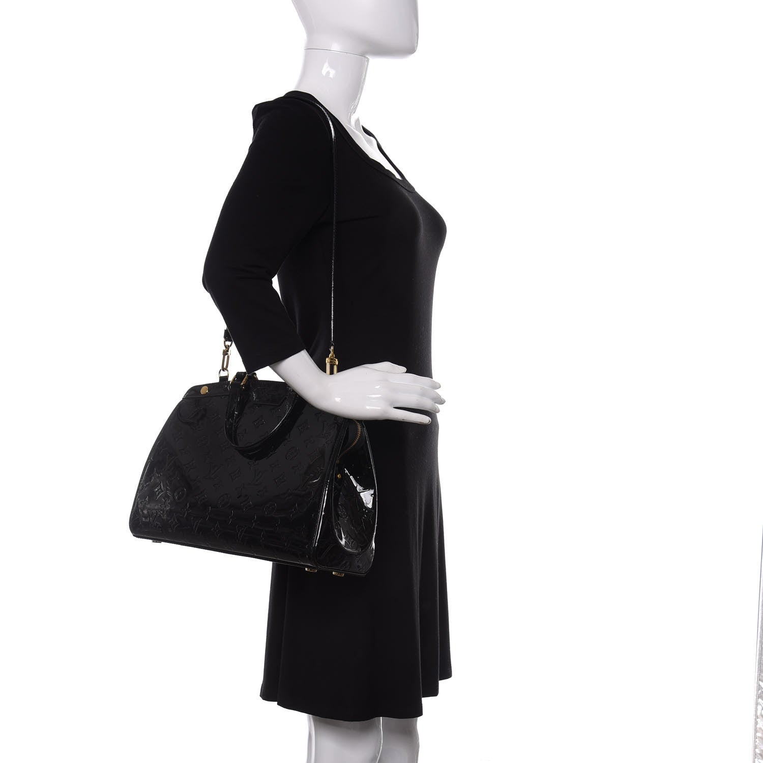 Louis Vuitton Vernis Brea MM Black 2 of 11