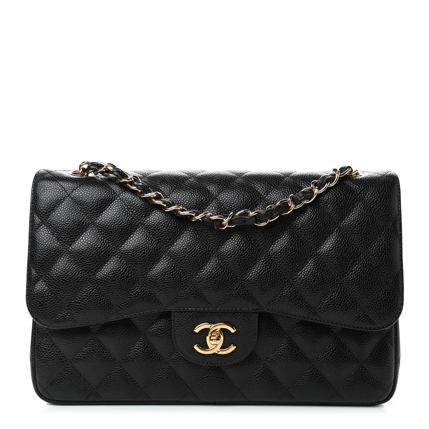 Chanel Caviar Quilted Jumbo Double Flap Black 1 of 6