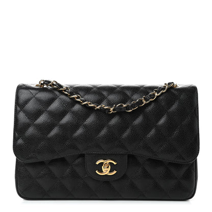 Chanel Caviar Quilted Jumbo Double Flap Black 1 of 6