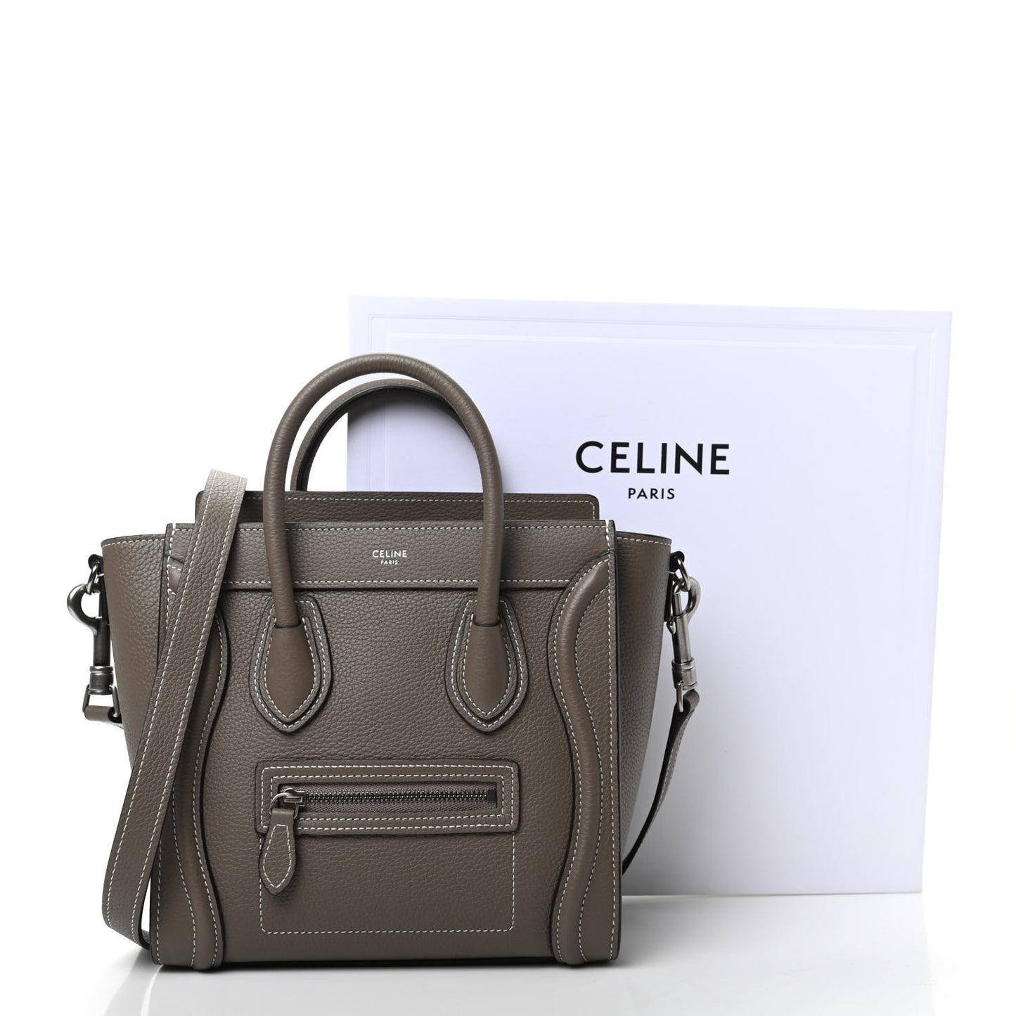 Drummed Calfskin Nano Luggage Souris