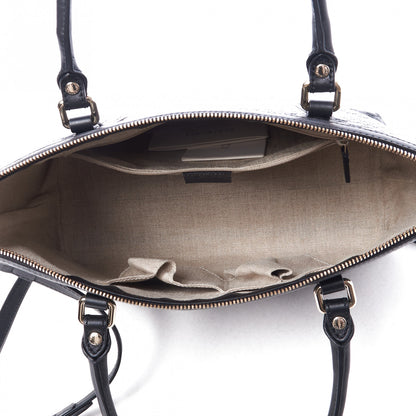 Gucci Soft Microguccissima Small Zippered Satchel Black 4 of 8