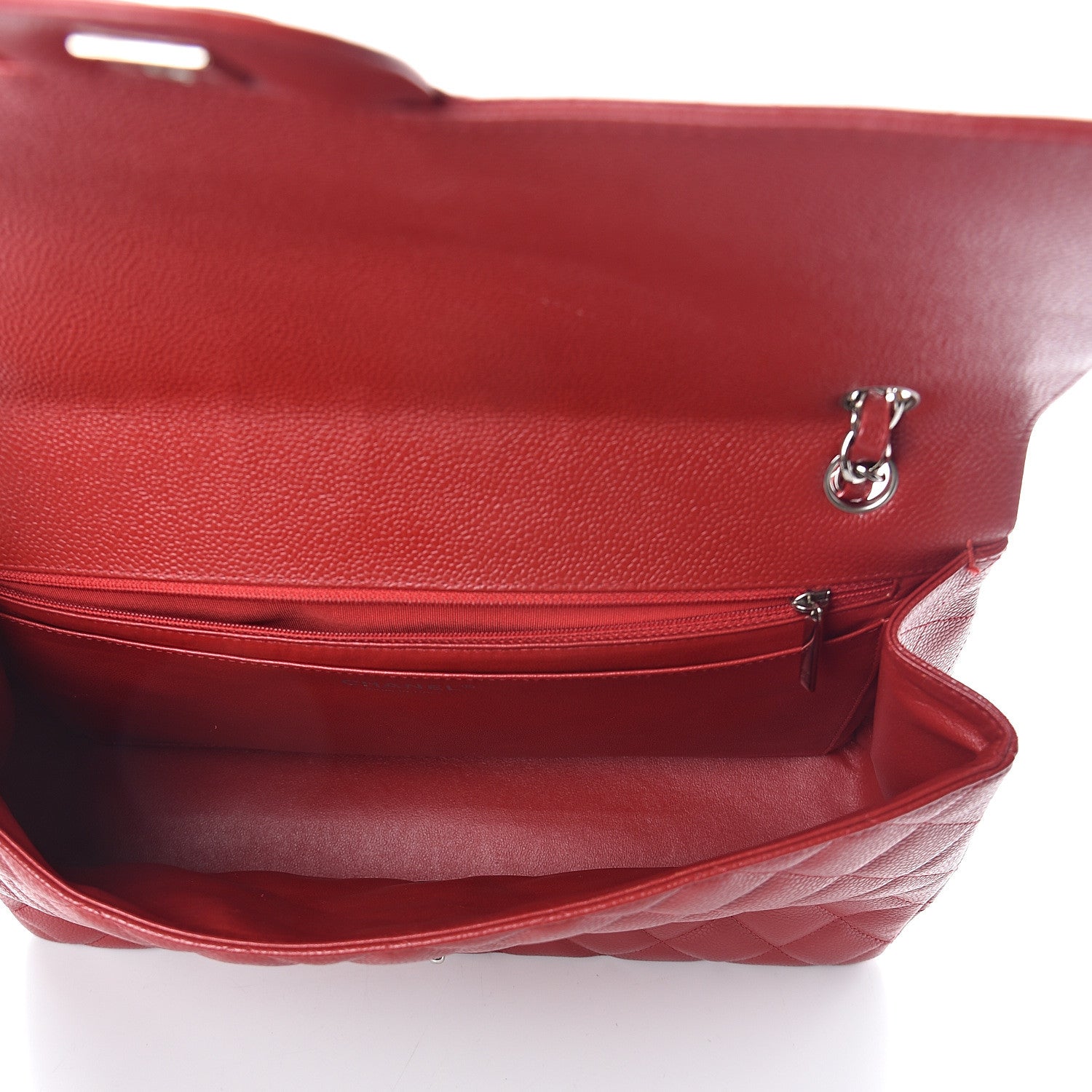Chanel Caviar Quilted Maxi Single Flap Red 4 of 8