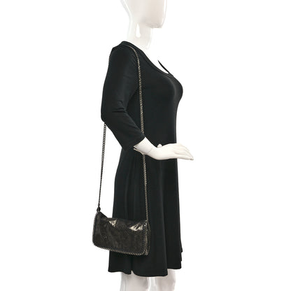 Stella McCartney Chamois Shiny Dotted Falabella Crossbody Bag Ruthenium 2 of 10