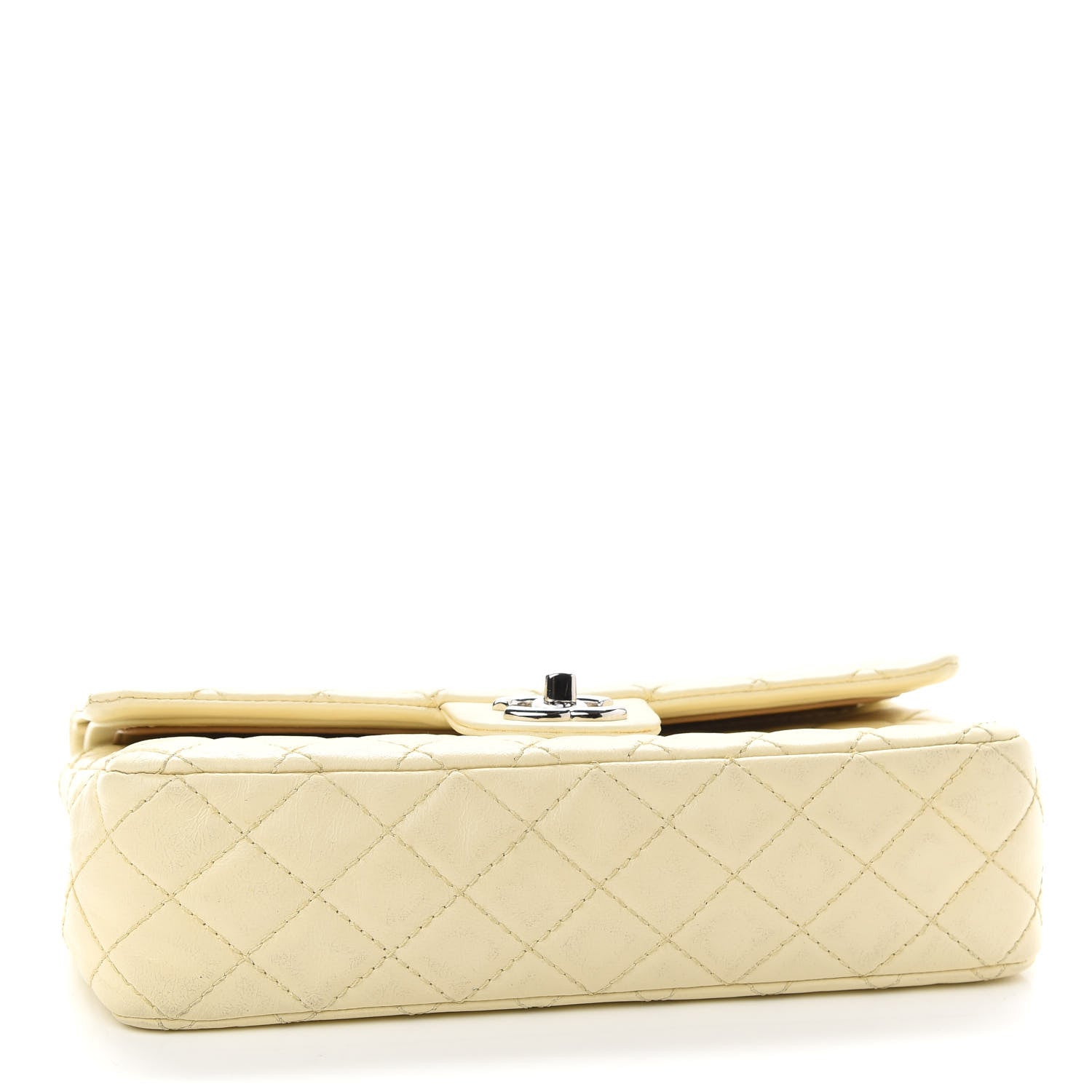 Chanel Lambskin Quilted Medium Double Flap Bijoux Chain Ivory 3 of 8