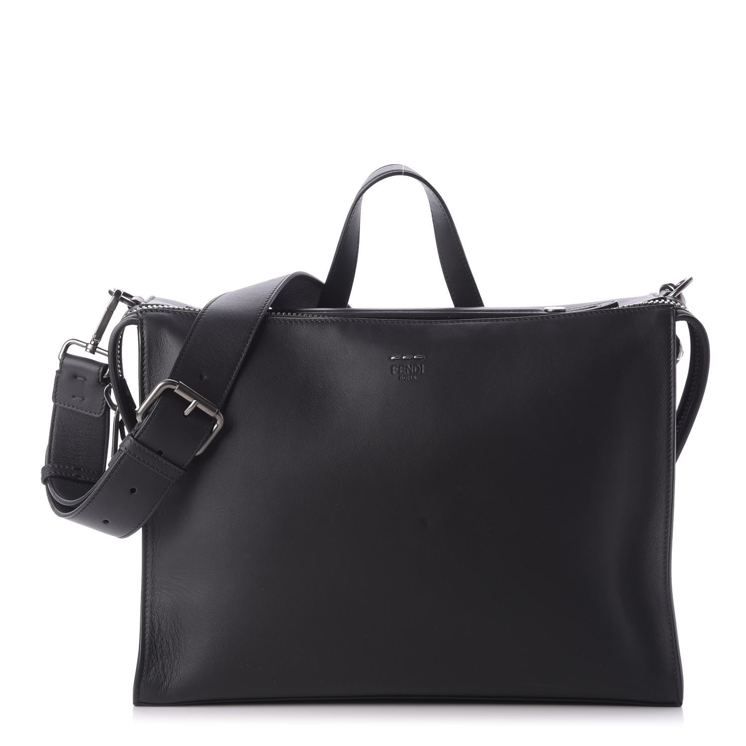 Fendi Vitello Grace Lui Urban Briefcase Black 1 of 10