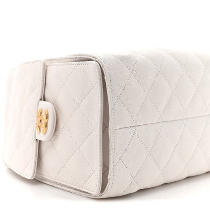 Chanel Caviar Quilted Small Chanel 25 Handbag White 9 of 9