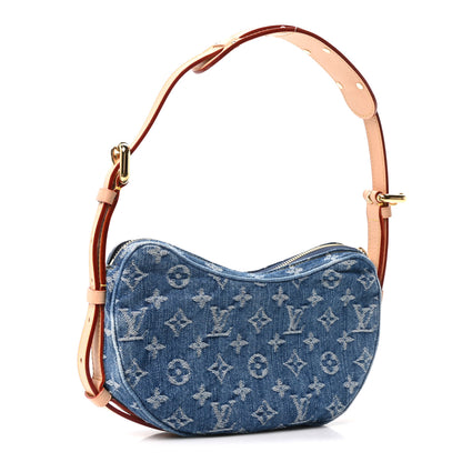 Louis Vuitton Monogram Denim Croissant MM Blue 3 of 9
