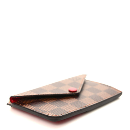 Louis Vuitton Damier Ebene Recto Verso Card Holder Red 4 of 7