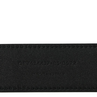 Saint Laurent Grained Calfskin Monogram Cassandre Square Buckle Belt 85 34 Black 6 of 8