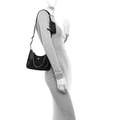 Prada Saffiano Lux Re-Edition 2005 Shoulder Bag Black 2 of 12