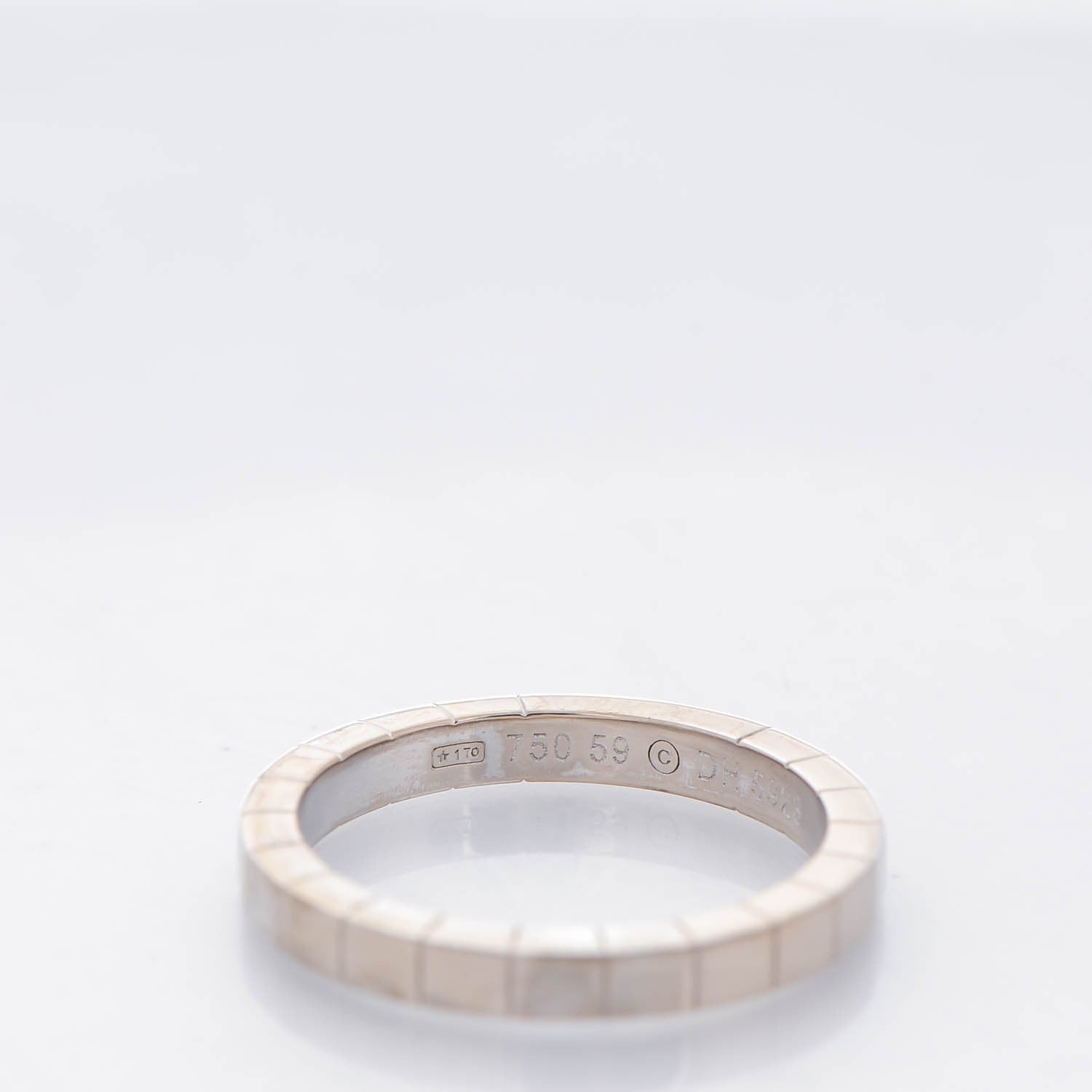 Cartier 18K White Gold Lanieres Ring 59 8.75 6 of 8