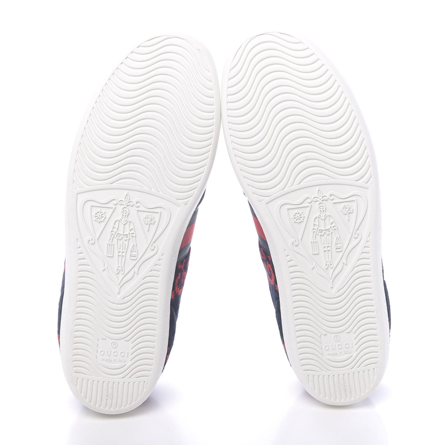 Terry Cloth GG Monogram Web Womens Ace Sneakers 39 Blue Red