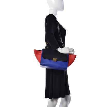 Celine Smooth Calfskin Small Tri-Color Trapeze Black 2 of 9