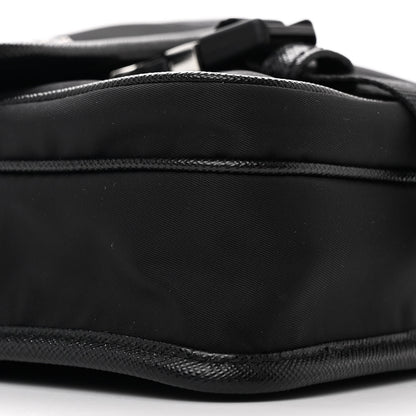 Prada Re-Nylon Saffiano Mini Pocket Single Snap Buckle Messenger Bag Black 9 of 10