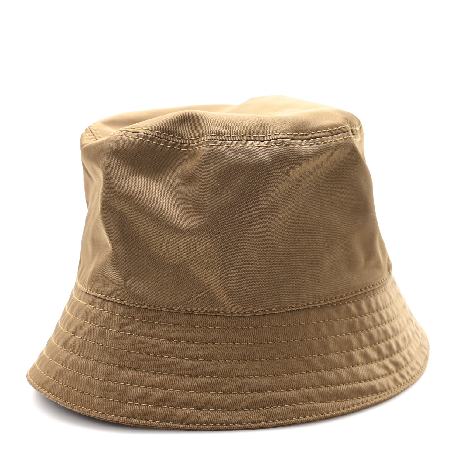 Prada Re-Nylon Metal Triangle Logo Mens Bucket Hat M Sughero 5 of 8