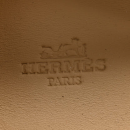 Hermes Crochet Knit Calfskin Kichu Ballet Flats 38 Beige Lin Naturel 7 of 10