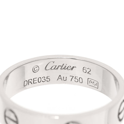 Cartier 18K White Gold 5.5mm LOVE Ring 62 10 4 of 4
