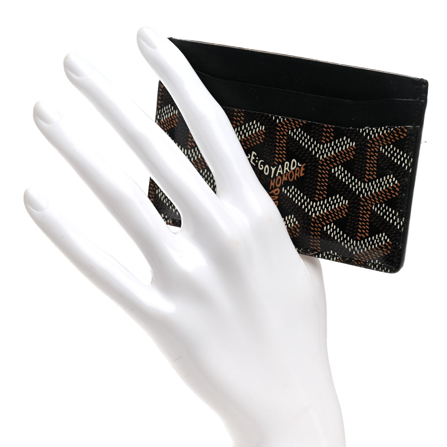 Goyardine Saint Sulpice Card Holder Black