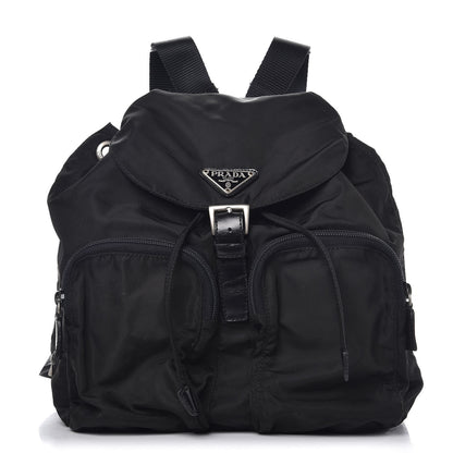 Prada Tessuto Nylon Small Backpack Black 1 of 11