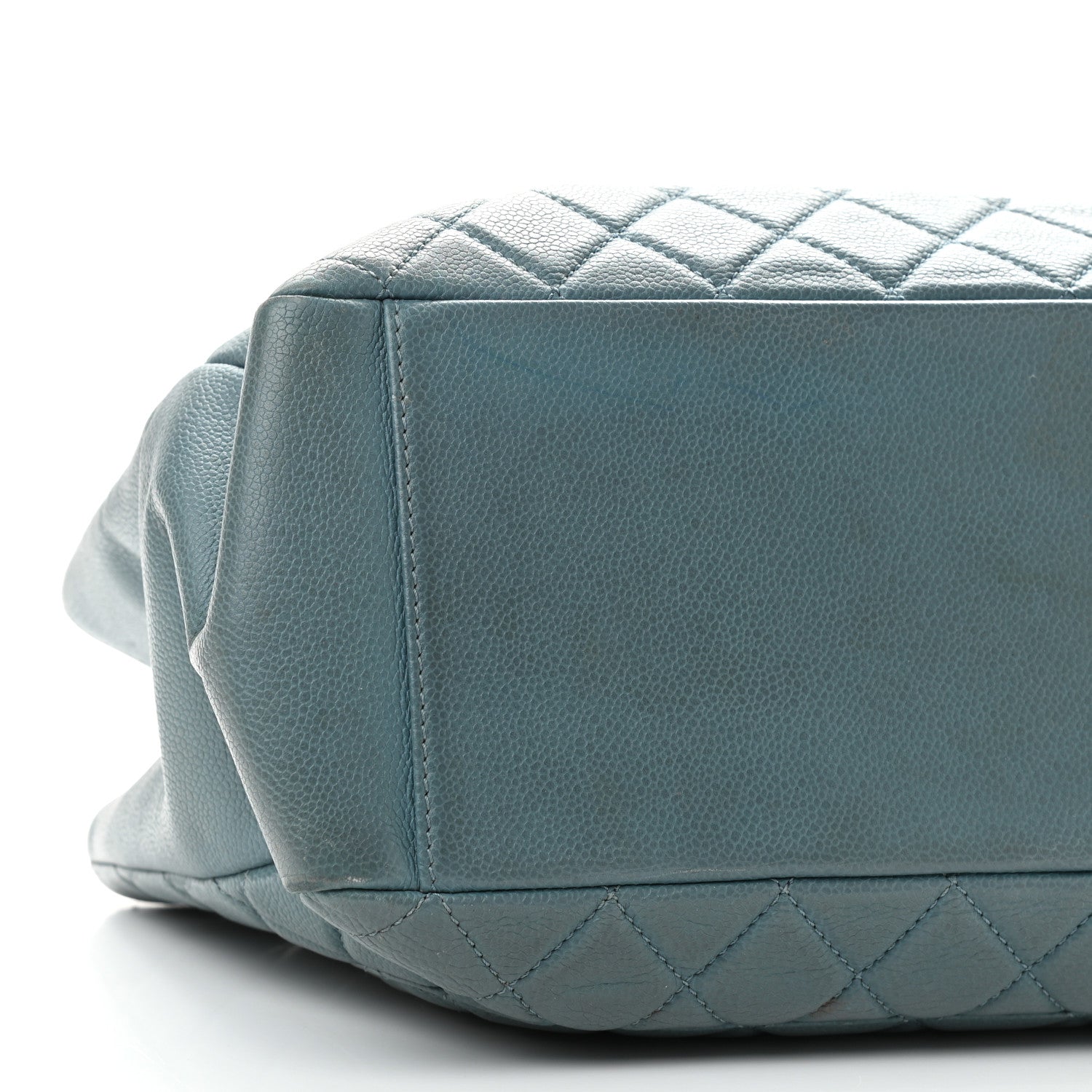Chanel Caviar Quilted Grand Shopping Tote GST Blue 8 of 14