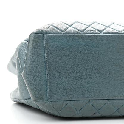 Chanel Caviar Quilted Grand Shopping Tote GST Blue 8 of 14