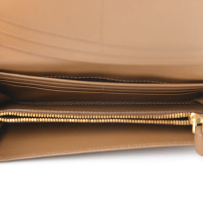 Prada Saffiano Metal Continental Flap Wallet Caramel 5 of 10
