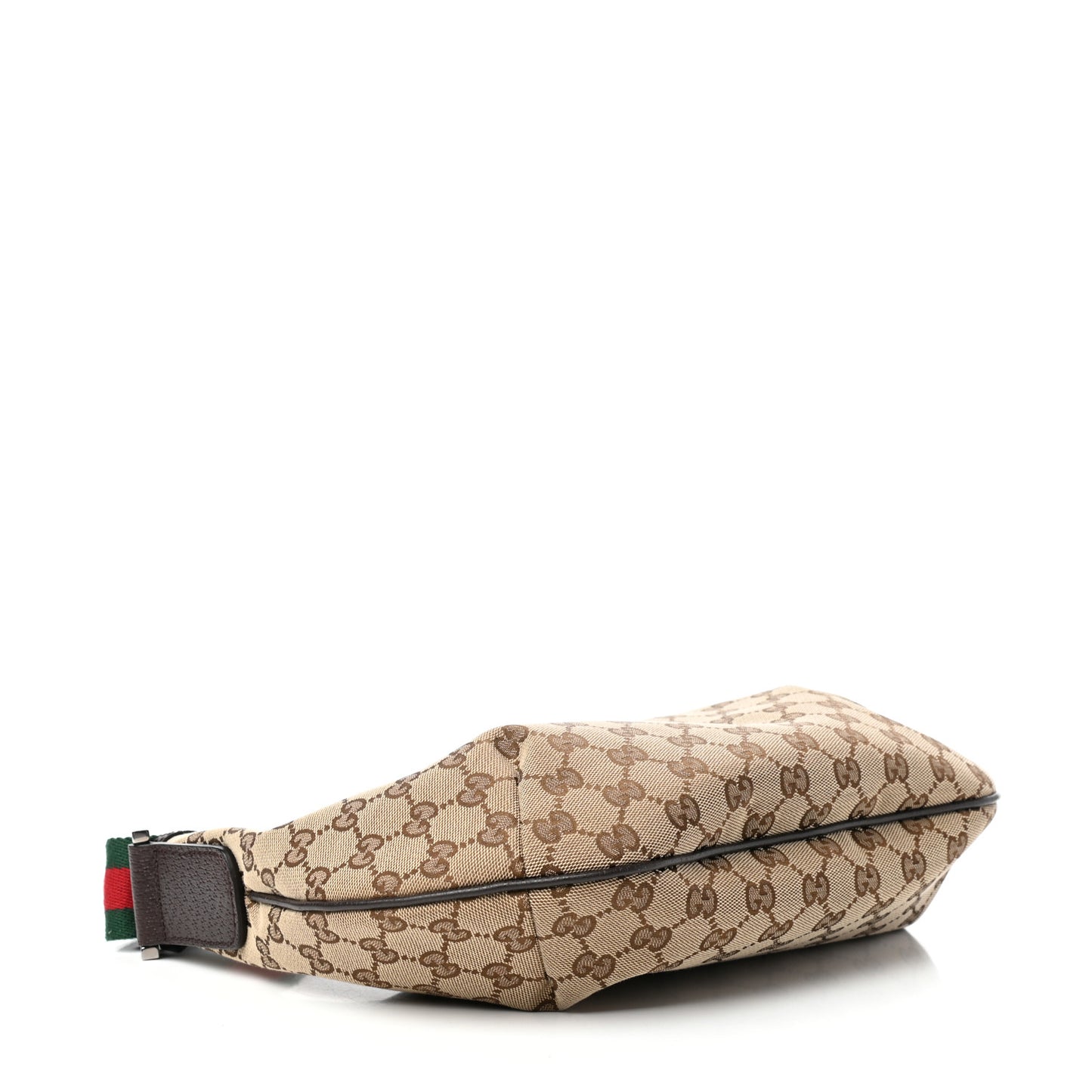 Monogram Web Medium Half Moon Hobo Dark Brown